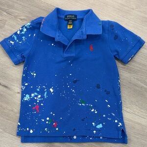 Polo by Ralph Lauren Kids Blue Splatter Polo Shirt